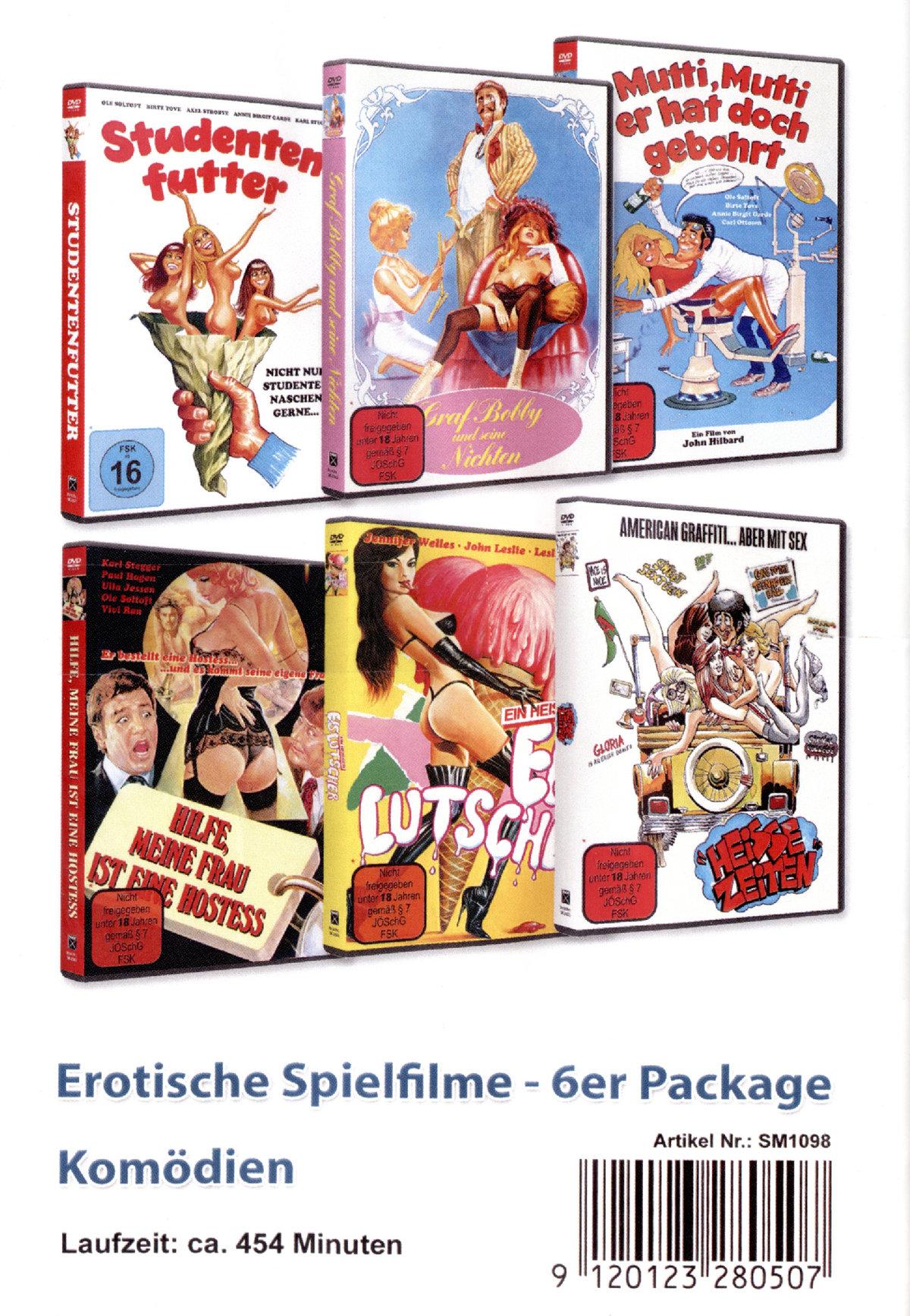 Erotische Spielfilm Komödien - 6er Package  [6 DVDs]  (DVD)
