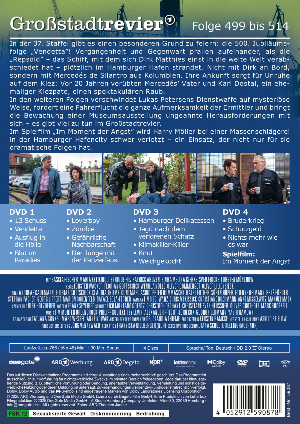 Großstadtrevier 33 - Folge 499-514 (Staffel 37) inkl. Special "Im Moment der Angst"  [4 DVDs]  (DVD)