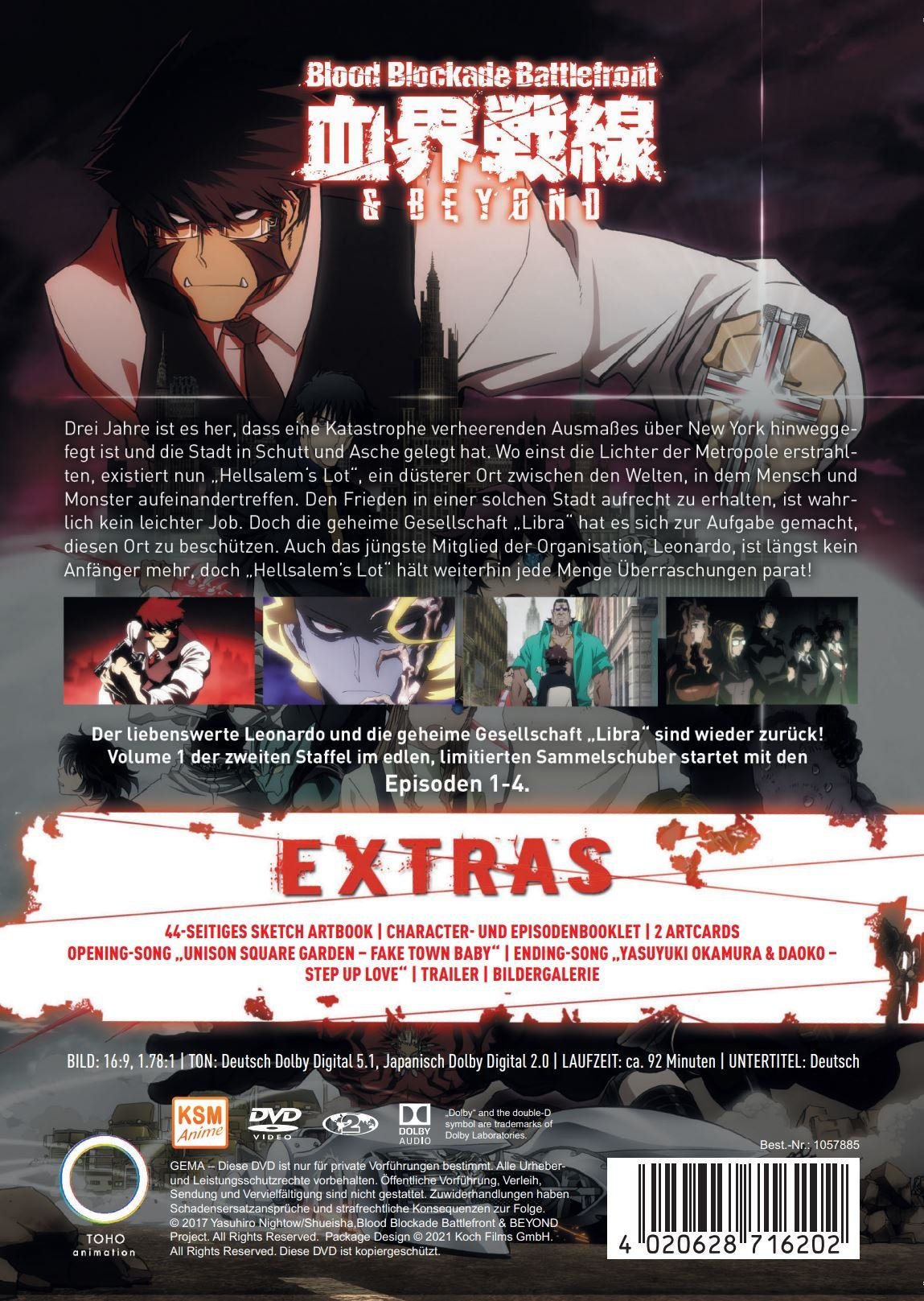 Blood Blockade Battlefront - Staffel 2 - Limited Ed. - Vol.1 (Ep. 1-4)  (DVD)