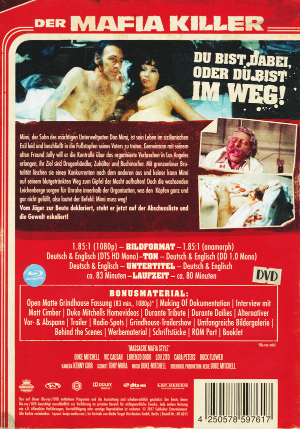 Mafia Killer, Der - The Grindhouse Collection 7 (DVD+blu-ray)