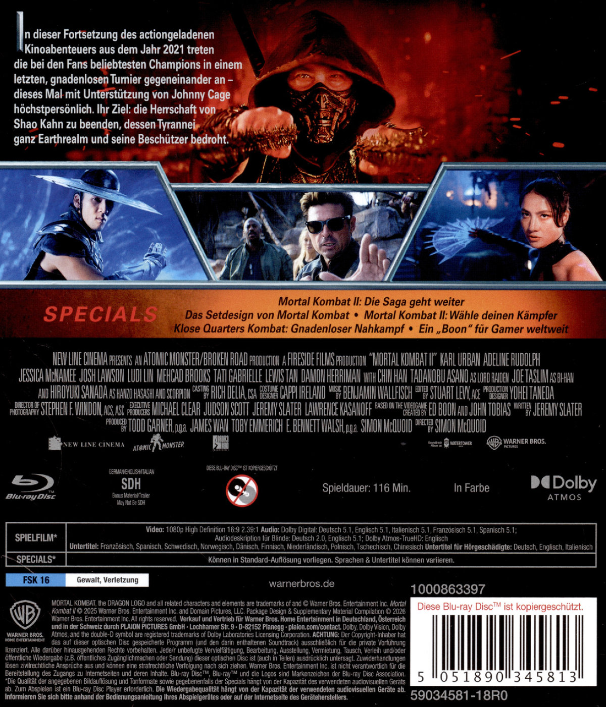 Mortal Kombat II  (Blu-ray Disc)