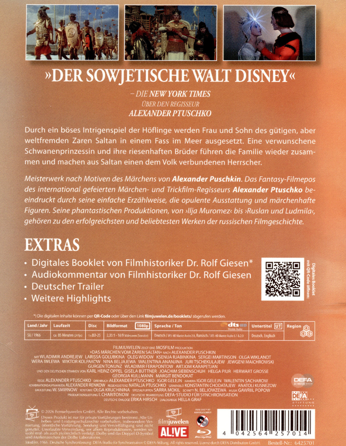 Das Märchen vom Zaren Saltan (DEFA Filmjuwelen)  (Blu-ray Disc)
