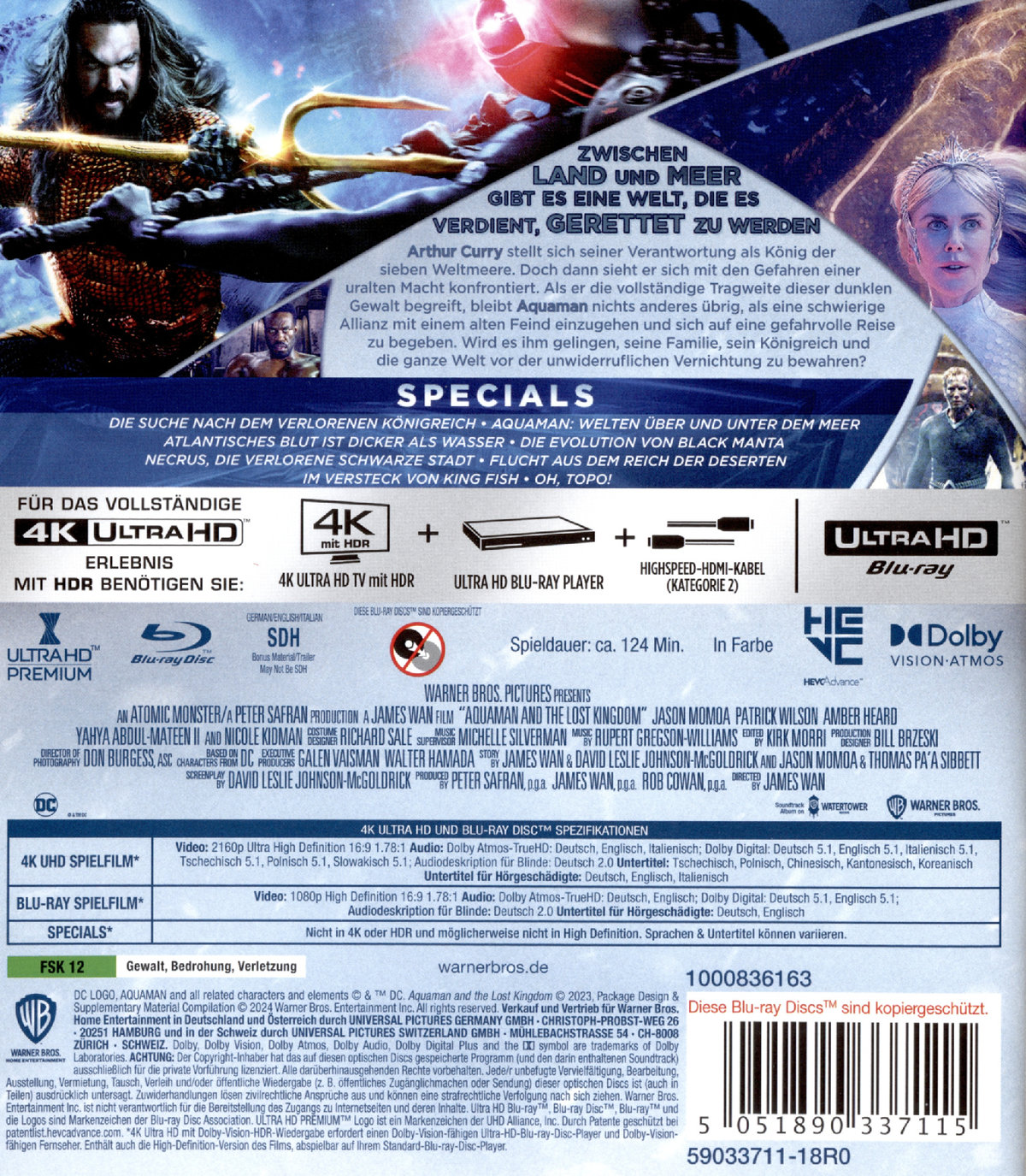 Aquaman: Lost Kingdom  (4K Ultra HD) (+ Blu-ray)