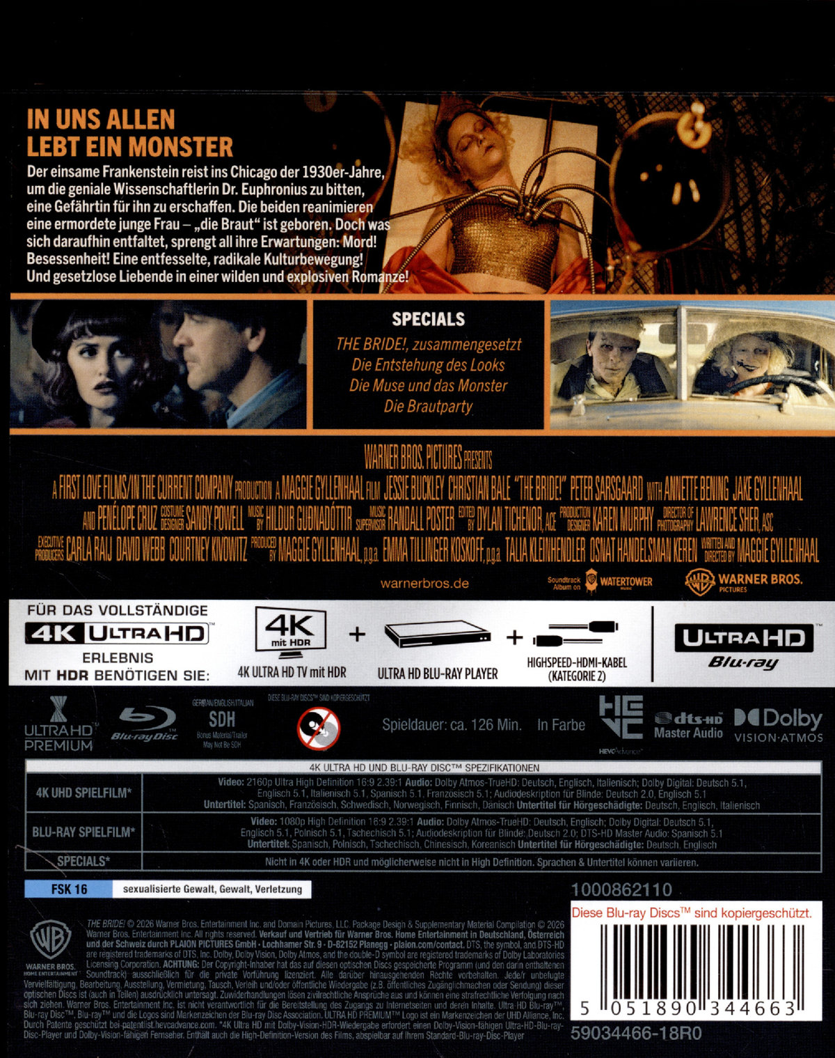 The Bride! - Es lebe die Braut  (4K Ultra HD) (+Blu-ray)