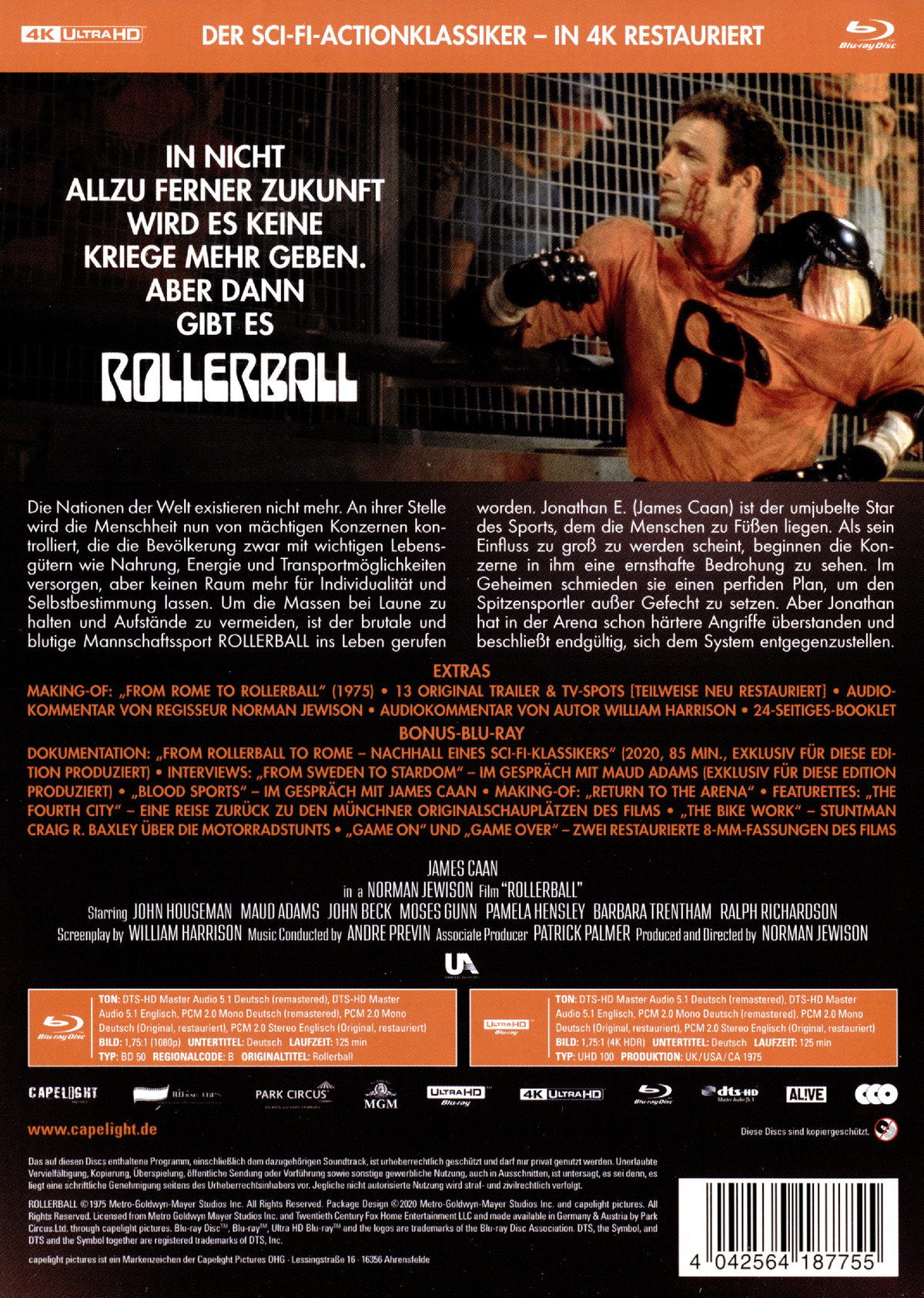 Rollerball - Uncut Mediabook Edition (blu-ray+4K Ultra HD)