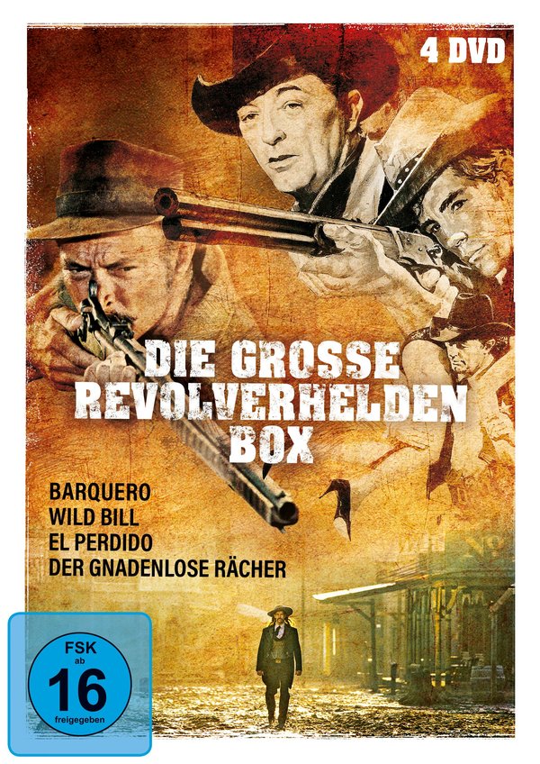 Die große Revolverhelden Box - Barquero, Der gnadenlose Rächer, El Perdido, Wild Bill  [4 DVDs]  (DVD)