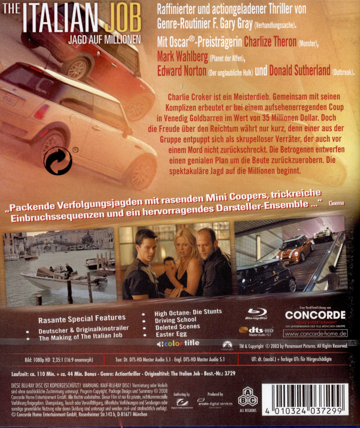 Italian Job, The - Jagd auf Millionen (blu-ray)