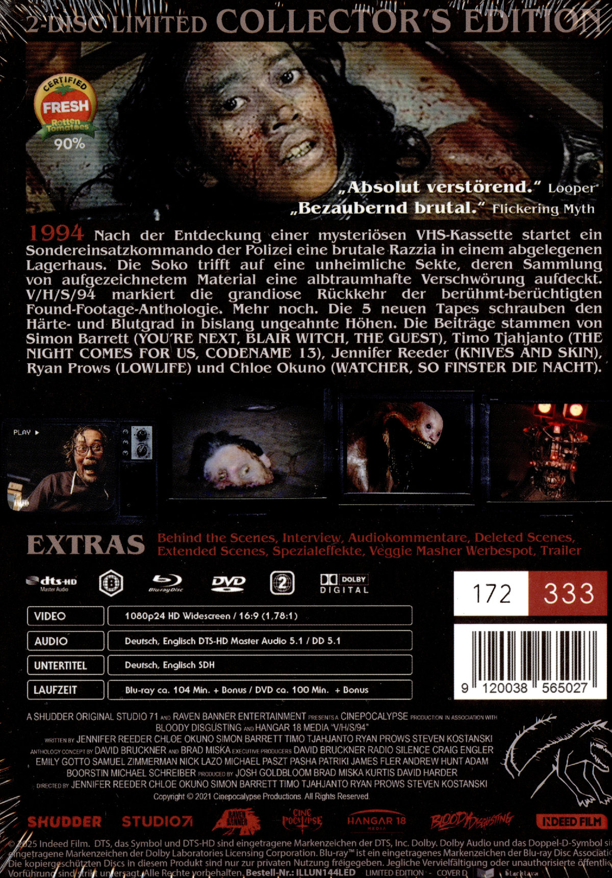 V/H/S/94 - VHS 94 - Uncut Mediabook Edition  (DVD+blu-ray) (D)