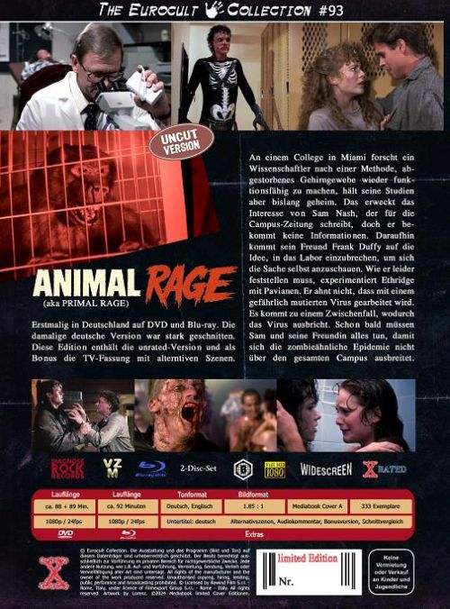 Animal Rage - Uncut Eurocult Mediabook Edition  (DVD+blu-ray) (A)