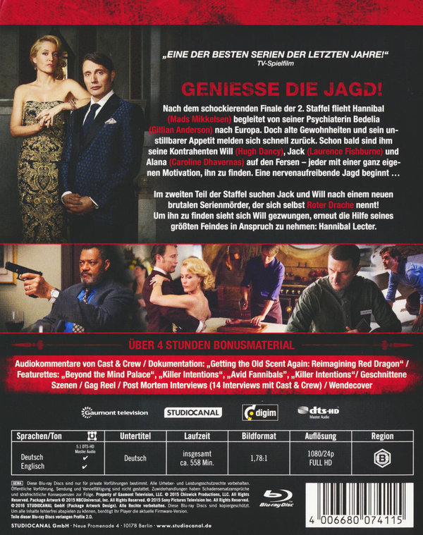 Hannibal - Die komplette 3. Staffel (blu-ray)