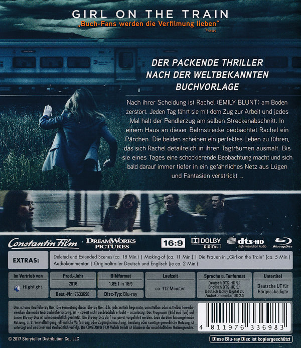 Girl on the Train (blu-ray) Girl on the Train (blu-ray)