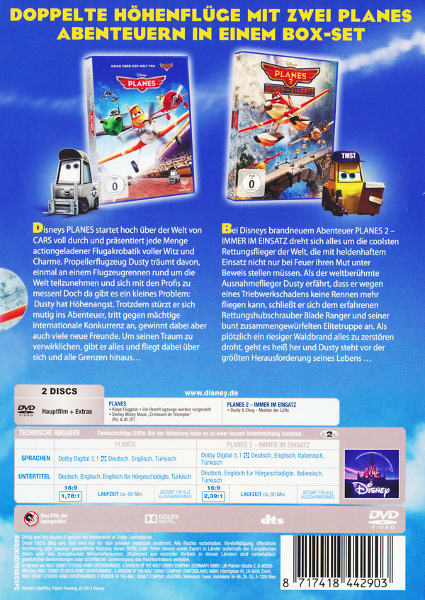 Planes & Planes 2  [2 DVDs]  (DVD)