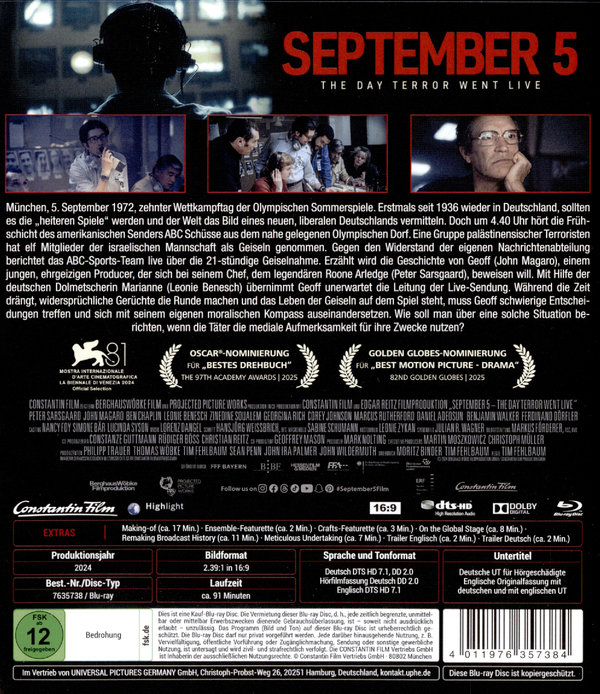 September 5 - The day Terror went live  (Blu-ray) September 5 - The day Terror went live  (Blu-ray)