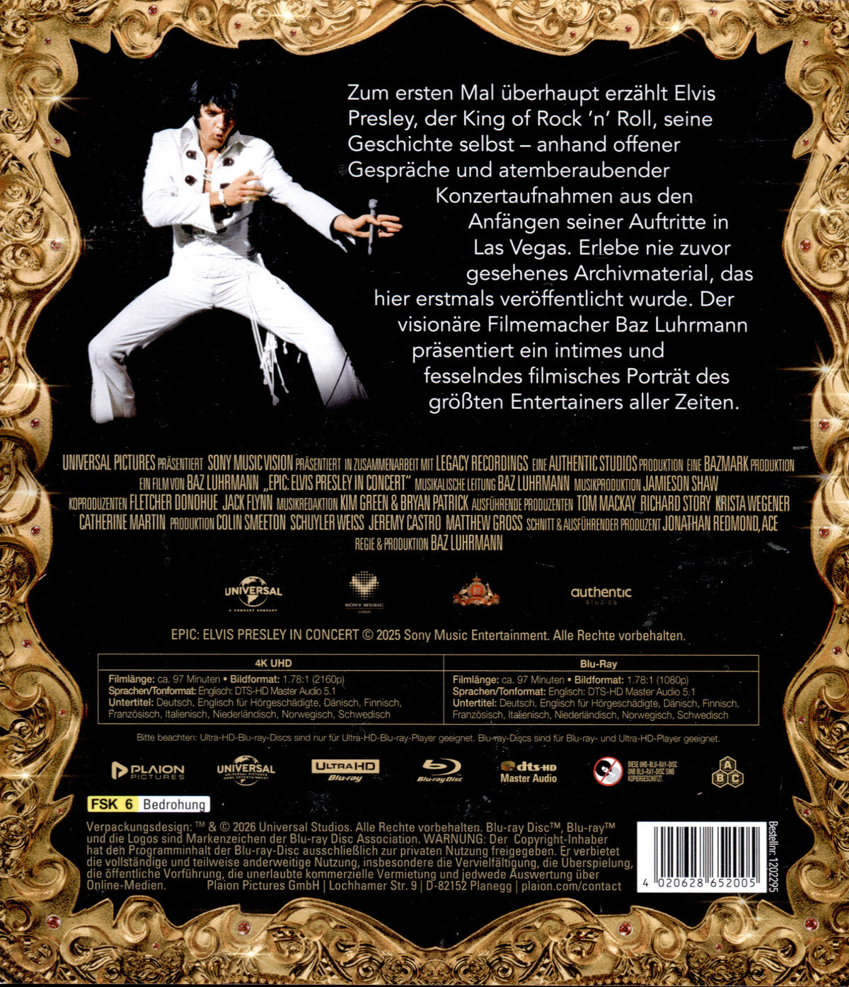 EPiC: Elvis Presley in Concert  (4K Ultra HD+Blu-ray)