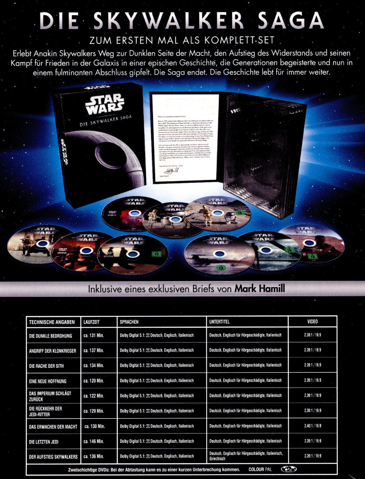 Star Wars 1-9 - Die Skywalker Saga  [9 DVDs]  (DVD)