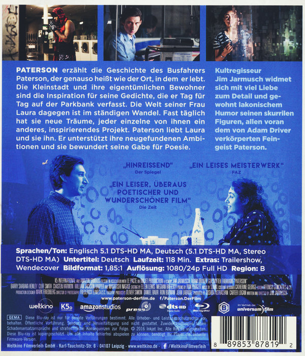Paterson  (Blu-ray Disc)
