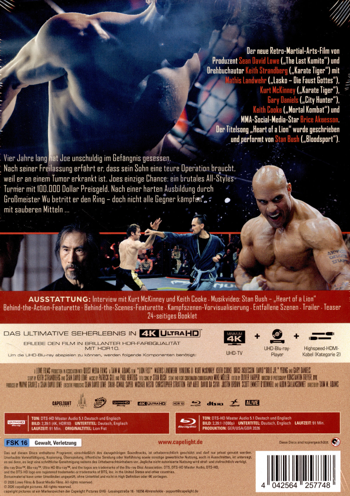 Lion Fist - Kampf der Champions - Uncut Mediabook Edition  (4K Ultra HD+blu-ray)