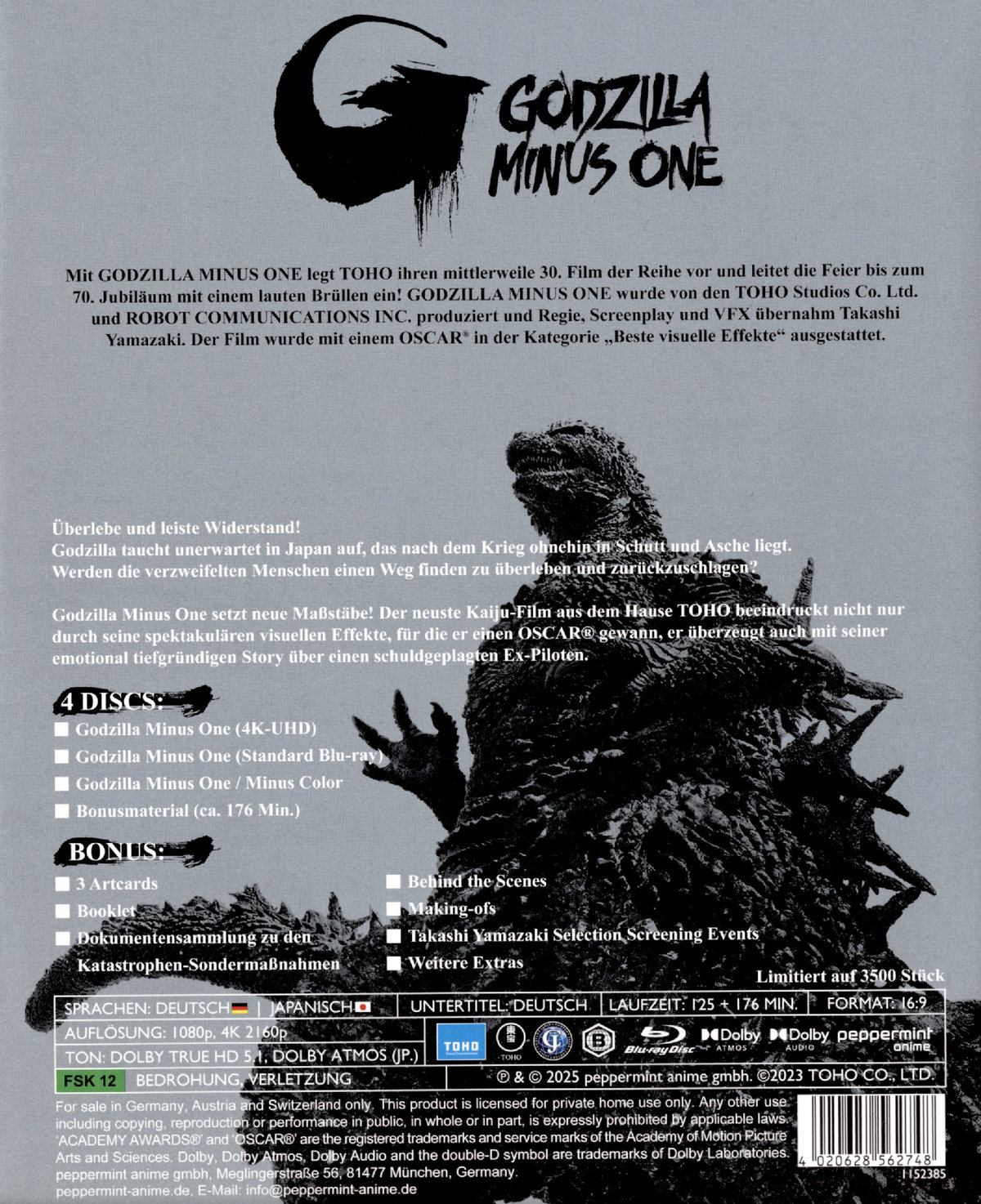 Godzilla Minus One (Deluxe Edition)  (4K Ultra HD) (+3 Blu-ray)