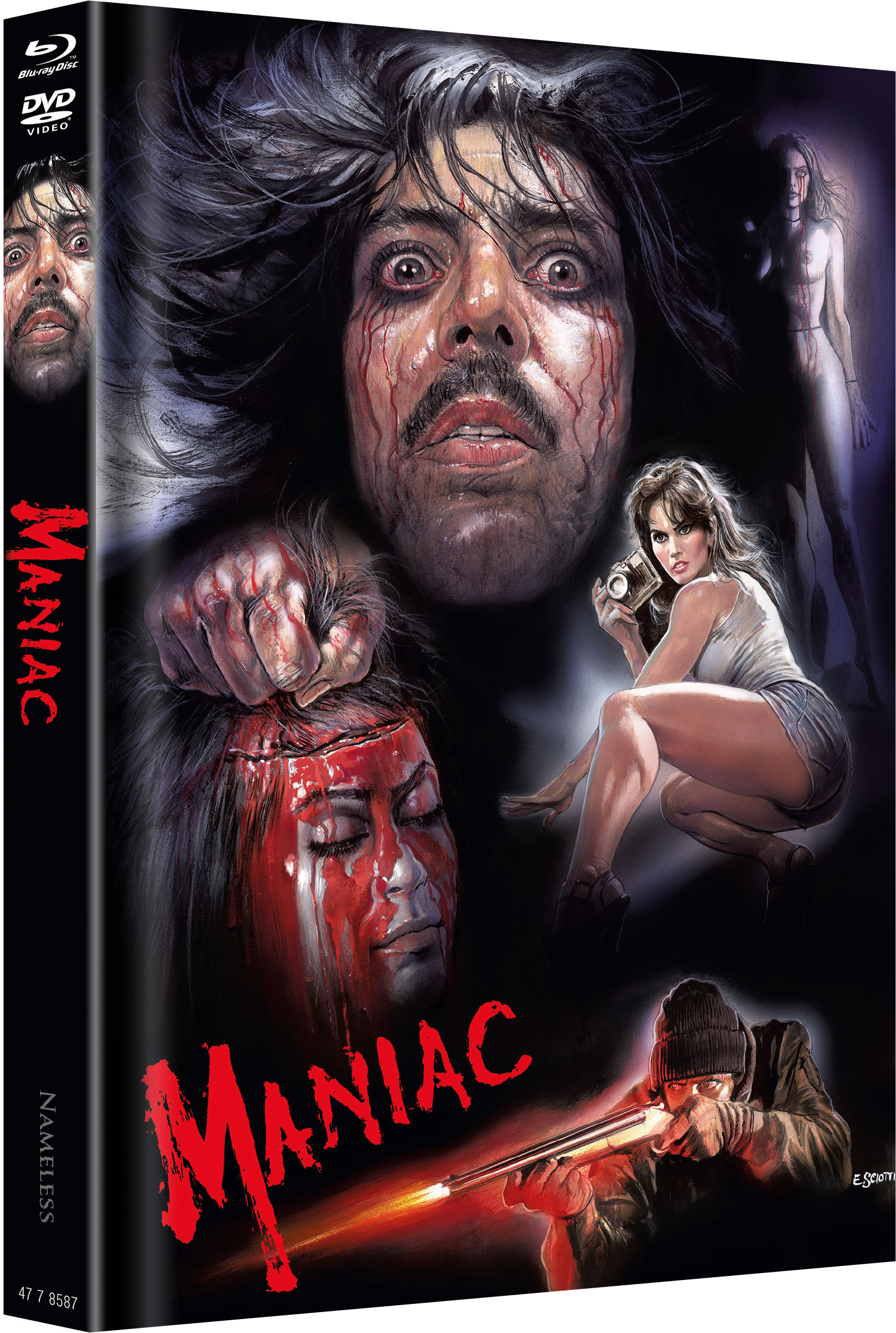 Maniac - Das Original - Uncut Mediabook Edition (DVD+blu-ray+4K Ultra HD) (Cover Sciotti)