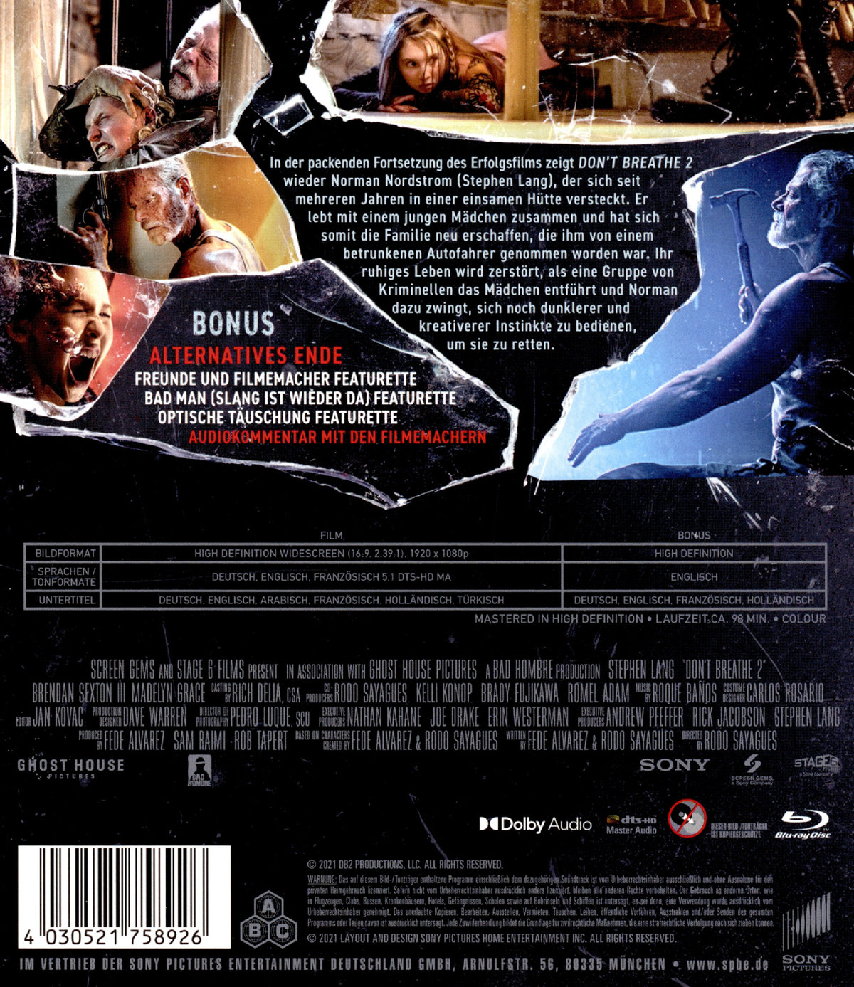 Dont Breathe 2 (blu-ray)