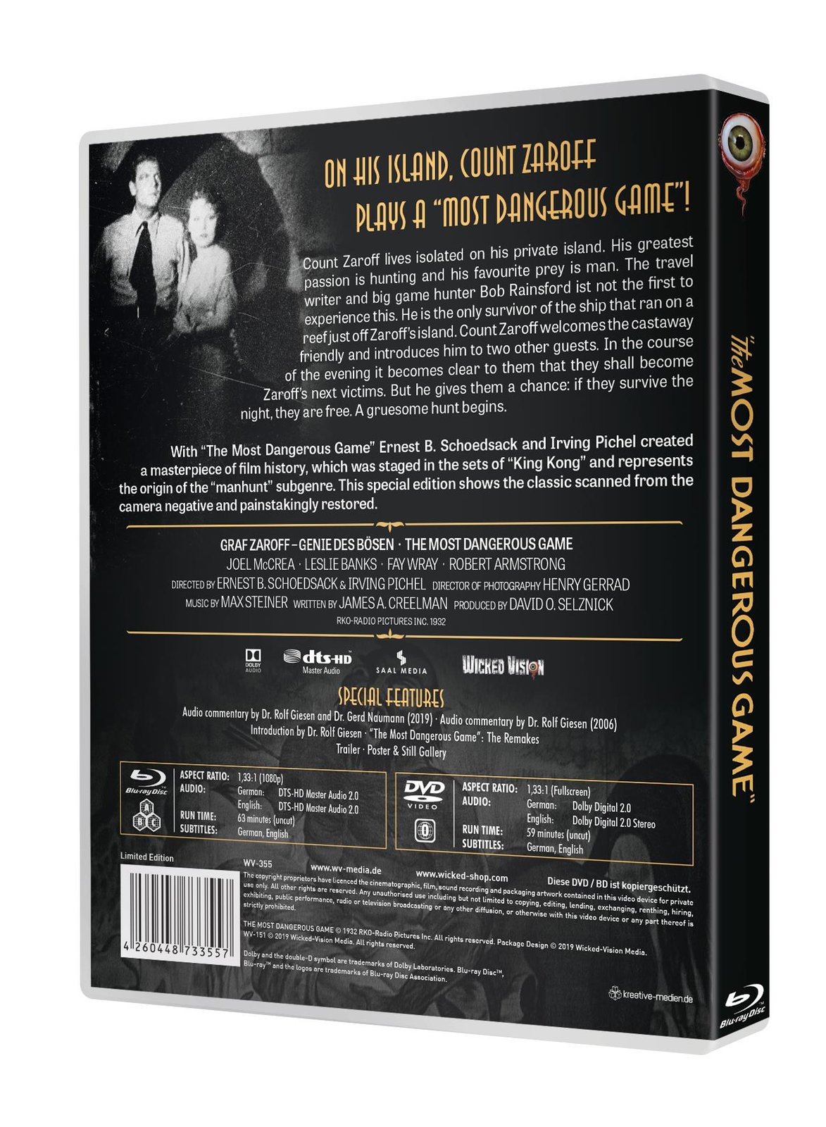 Graf Zaroff - Genie des Bösen - Uncut Edition (DVD+blu-ray)