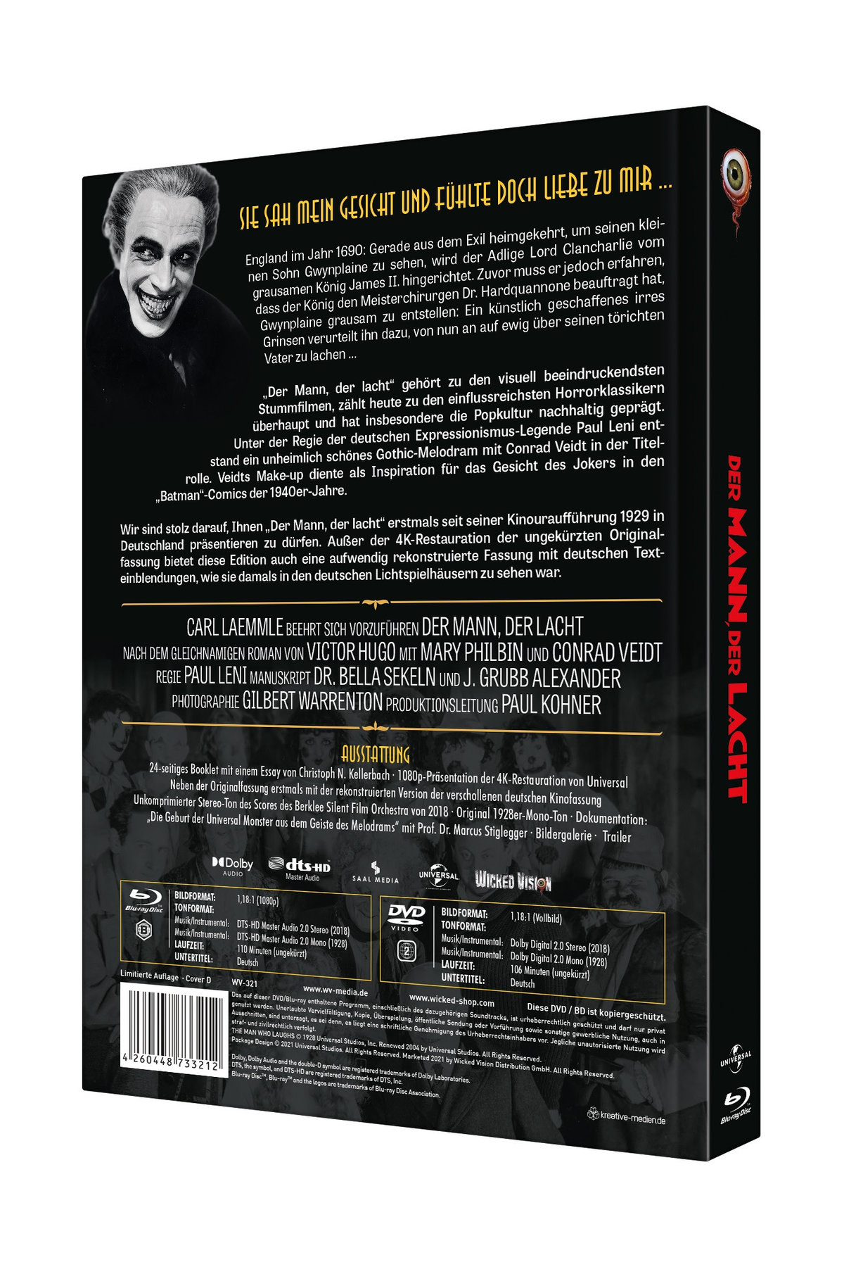 Mann der Lacht, Der - Uncut Mediabook Edition (DVD+blu-ray) (D)