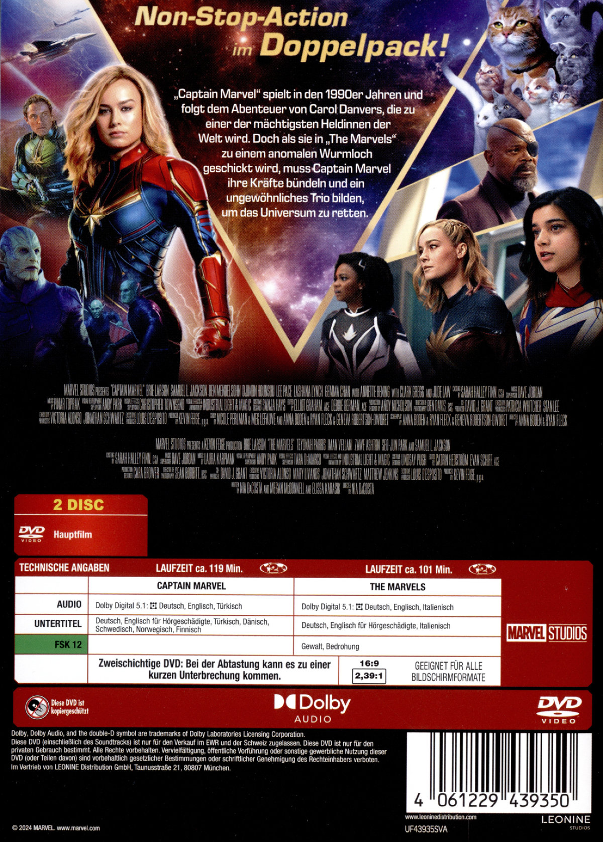 Captain Marvel / The Marvels  [2 DVDs]  (DVD)