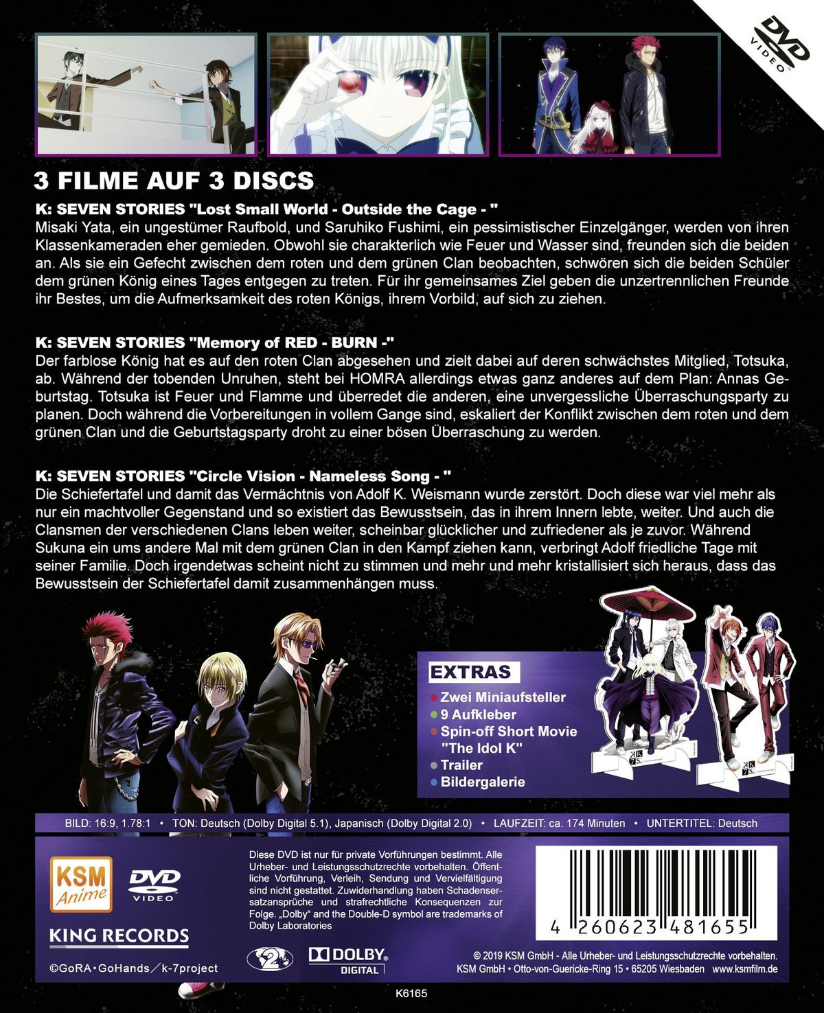 K Seven Stories - Side: Two (Movie 4-6)  [3 DVDs]  (DVD)