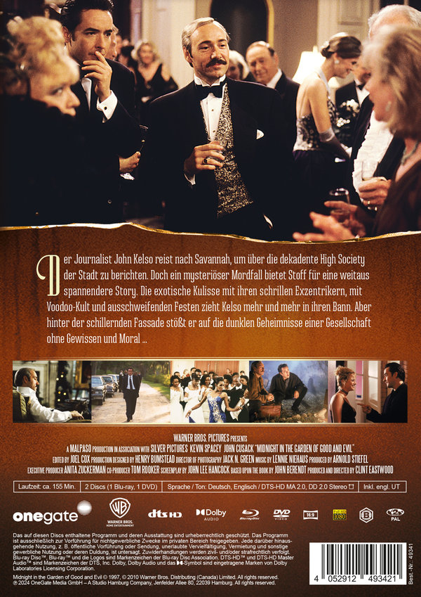 Mitternacht im Garten von Gut und Böse - Uncut Mediabook Edition  (DVD+blu-ray) (A)