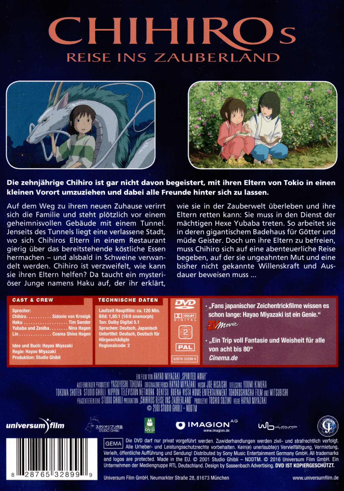 Chihiros Reise ins Zauberland  (DVD)