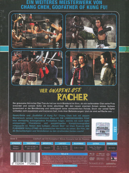 Vier gnadenlose Rächer - Uncut Mediabook Edition (DVD+blu-ray) (C)