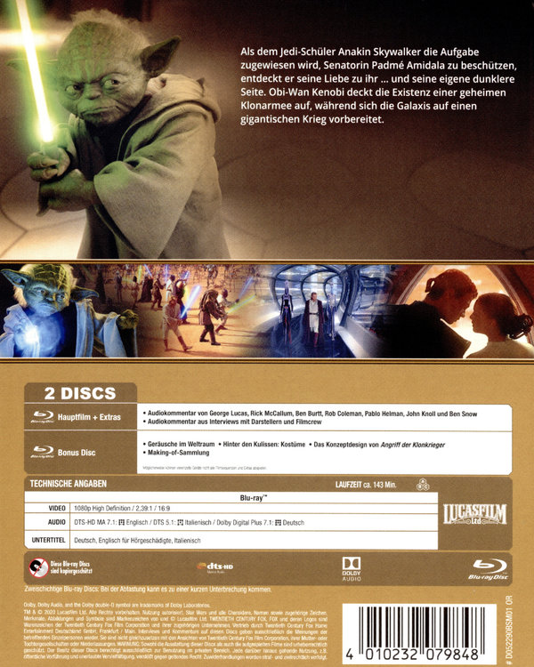 Star Wars Episode 2 - Angriff der Klonkrieger (blu-ray)
