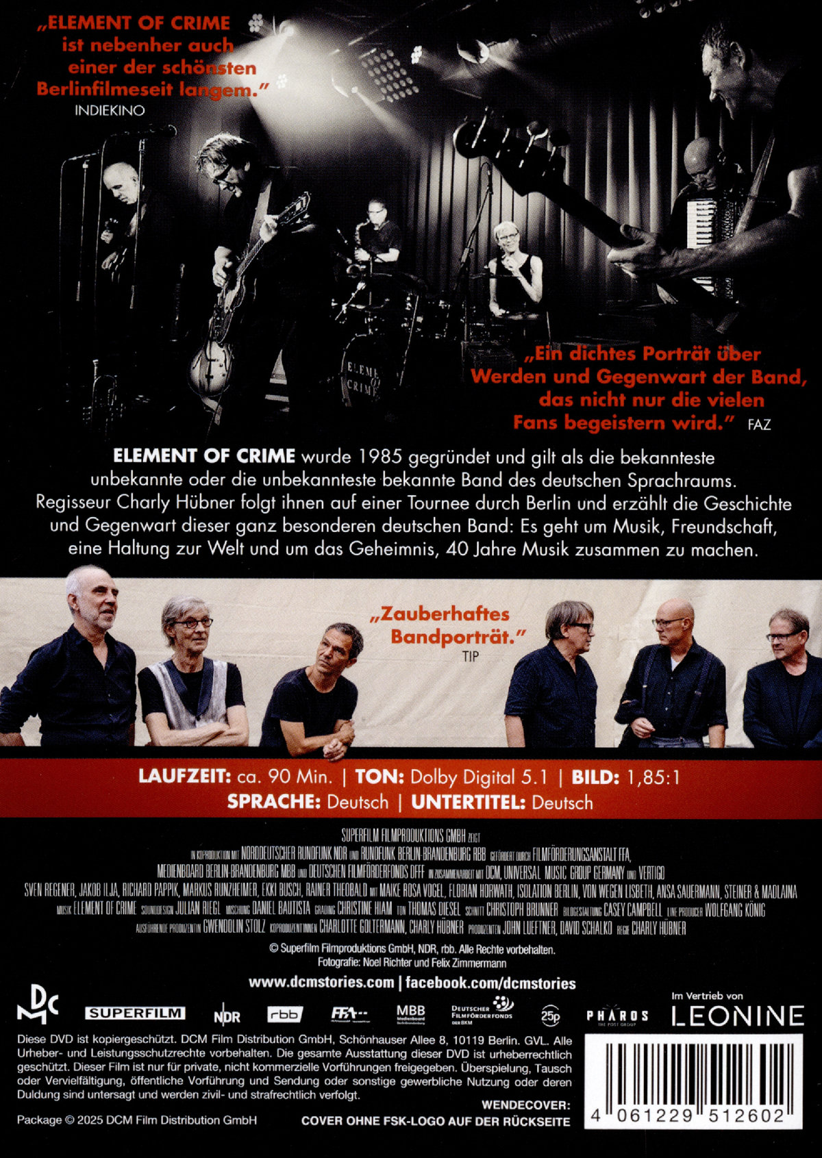Element of Crime - Wenn es dunkel und kalt wird in Berlin  (DVD)