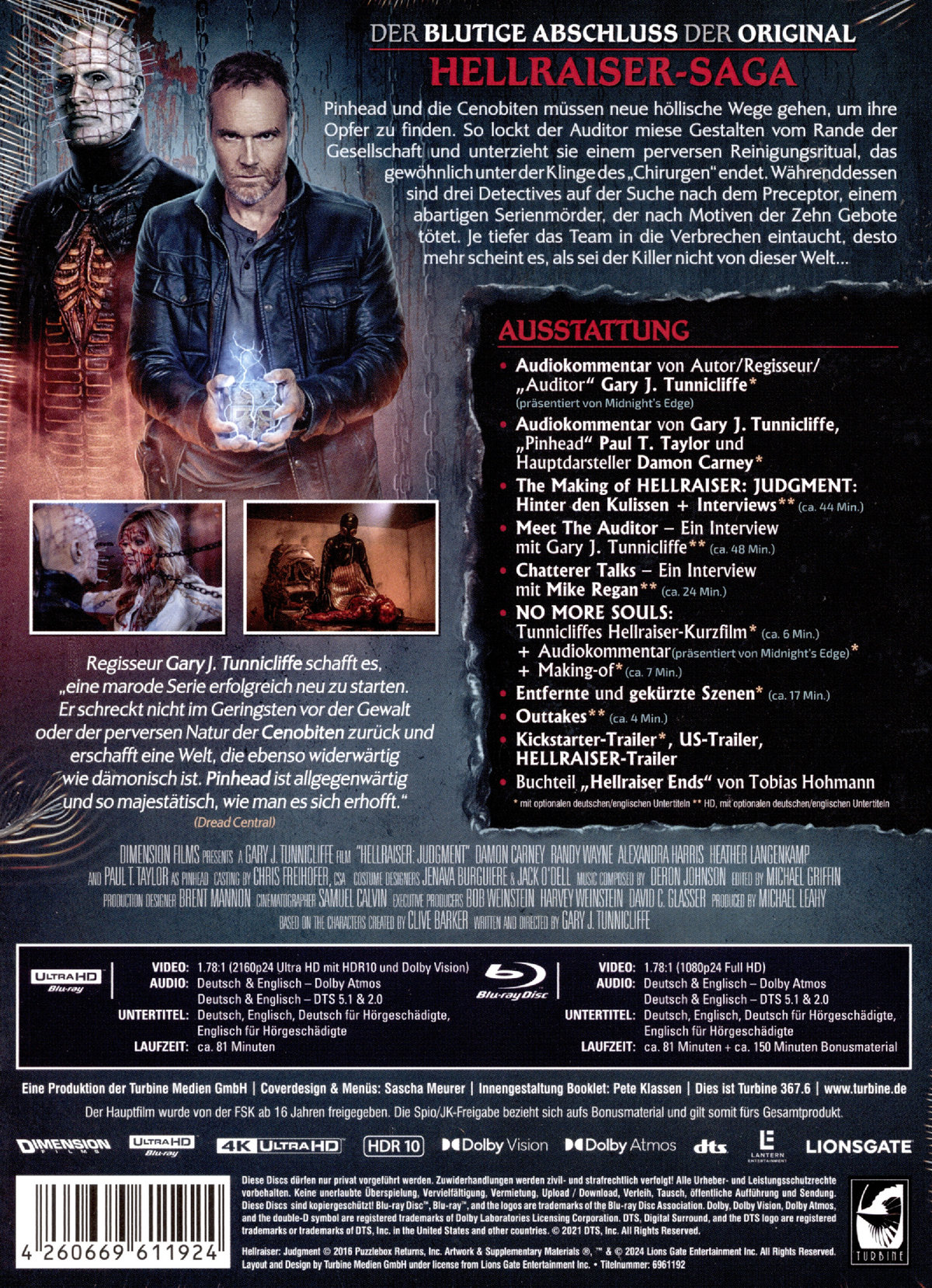 Hellraiser: Judgment - Uncut Mediabook Edition  (4K Ultra HD+blu-ray) (B)