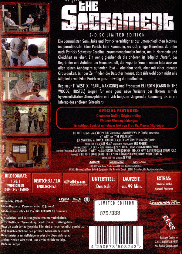 The Sacrament - Uncut Mediabook Edition  (DVD+blu-ray) The Sacrament - Uncut Mediabook Edition  (DVD+blu-ray)