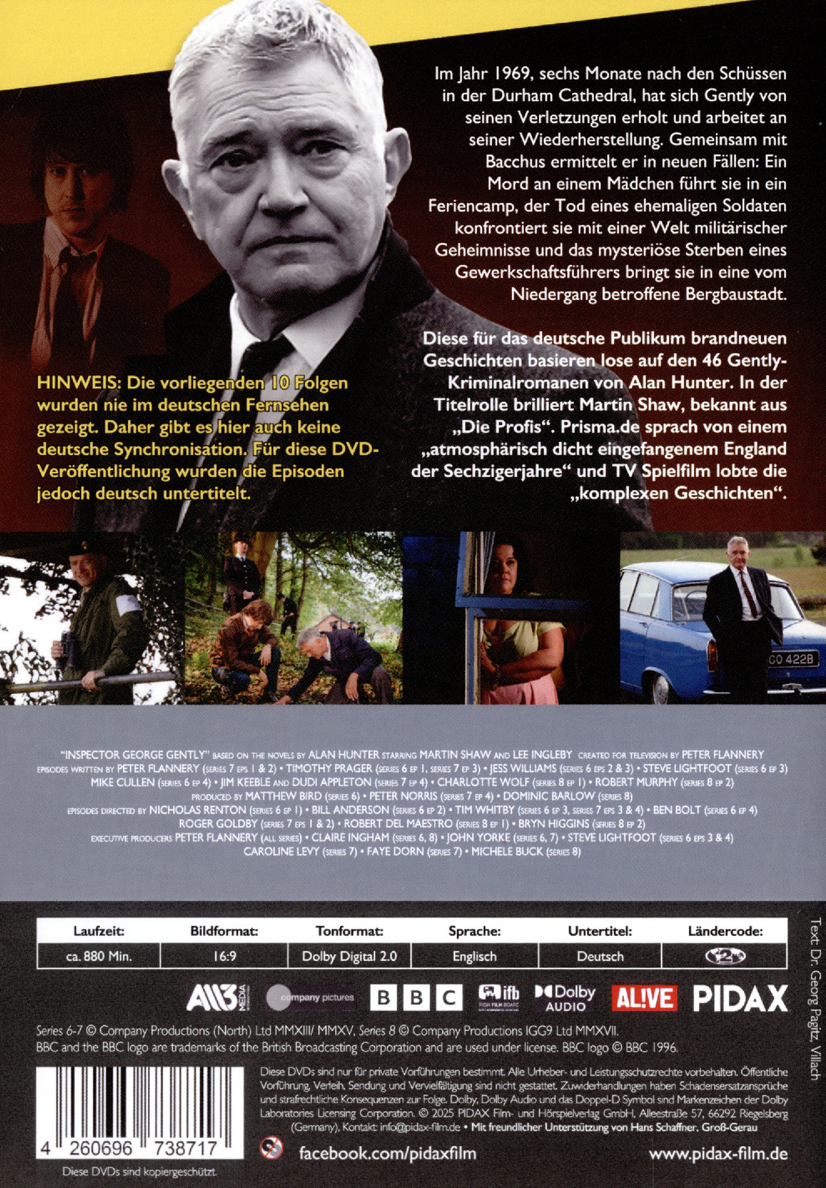 George Gently - Der Unbestechliche, Box 2 (Staffel 6 - 8) / Die komplette 6. bis 8. Staffel der Krimiserie der Kultkrimiserie mit deutschen Untertiteln (Pidax Serien-Klassiker)  [5 DVDs]  (DVD)