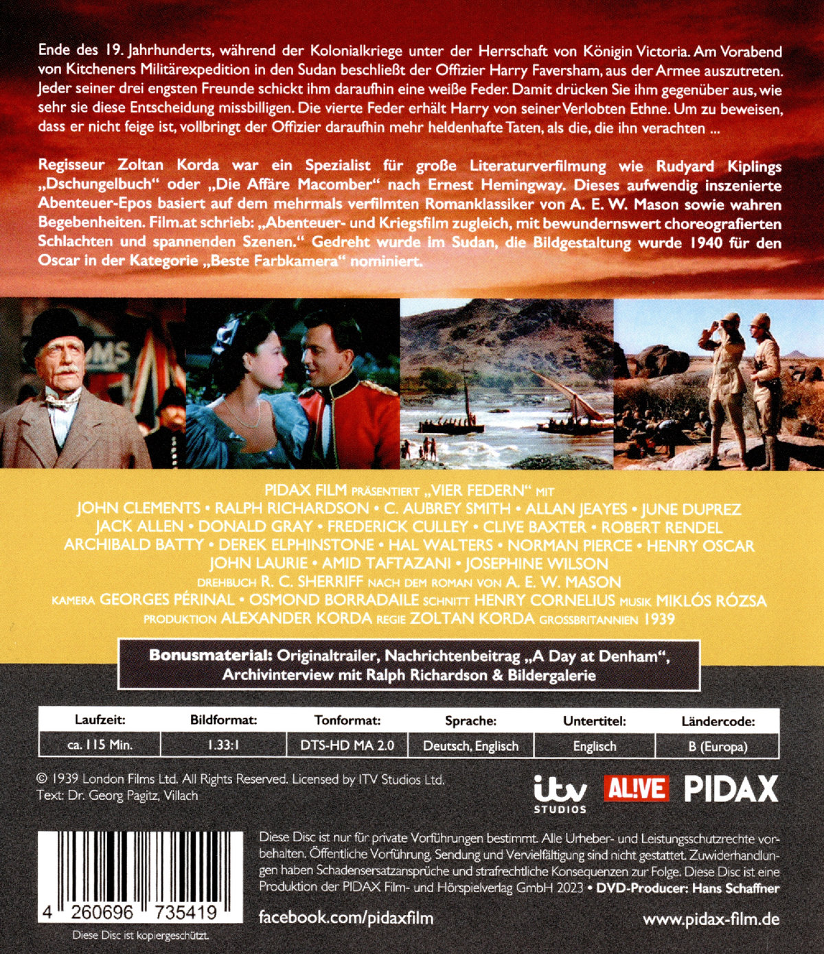 Vier Federn - The Four Feathers - (blu-ray)