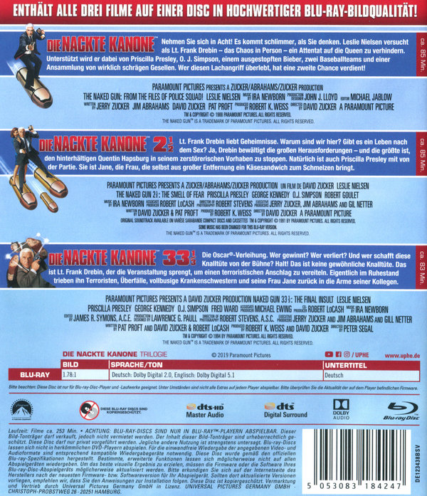 Nackte Kanone, Die - Teil 1-33 1/3