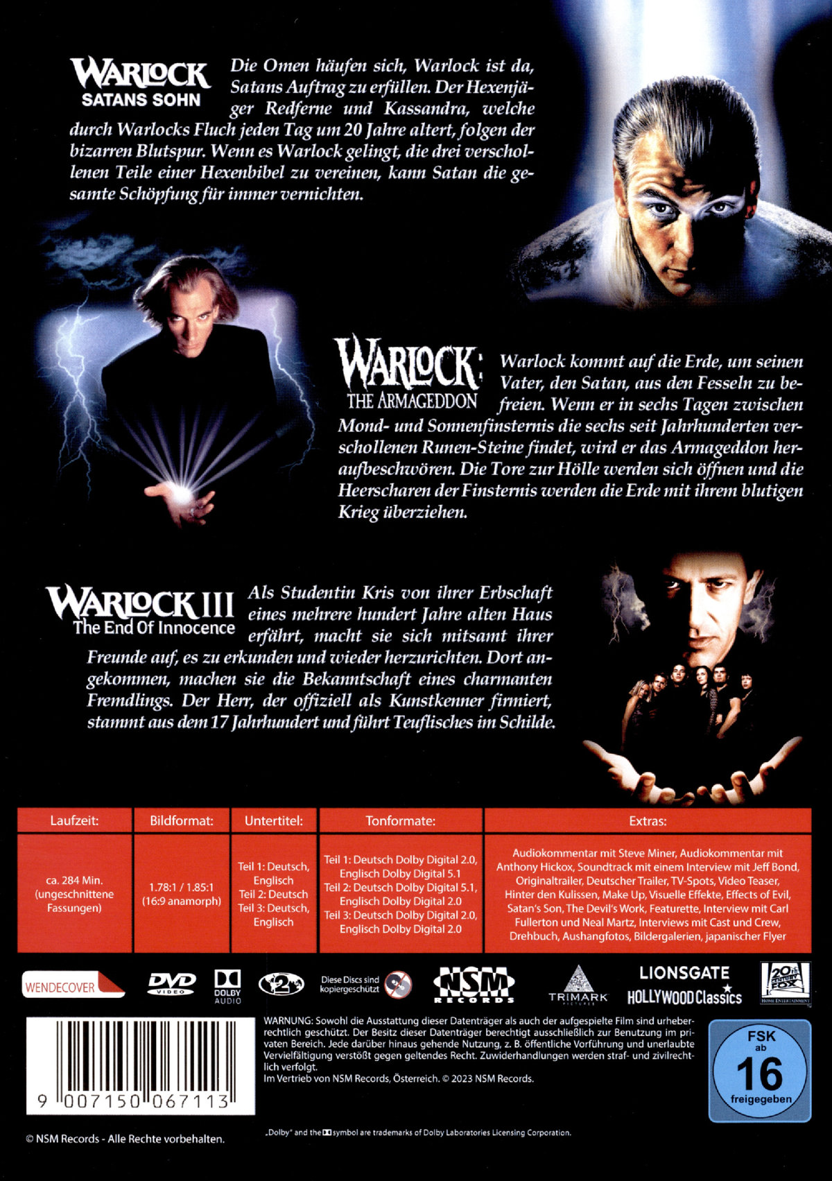 Warlock Trilogy  [3 DVDs]  (DVD)
