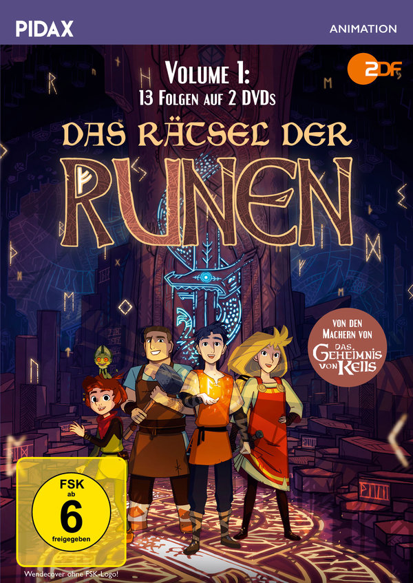 Das Rätsel der Runen, Vol. 1 / Die ersten 13 Folgen der Fantasy-Zeichentrickserie von den Machern von DAS GEHEIMNIS VON KELLS (Pidax Animation)  [2 DVDs]  (DVD)