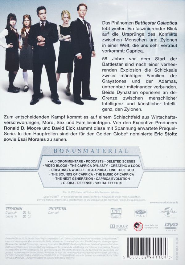 Caprica - Die komplette Serie  [6 DVDs]  (DVD)