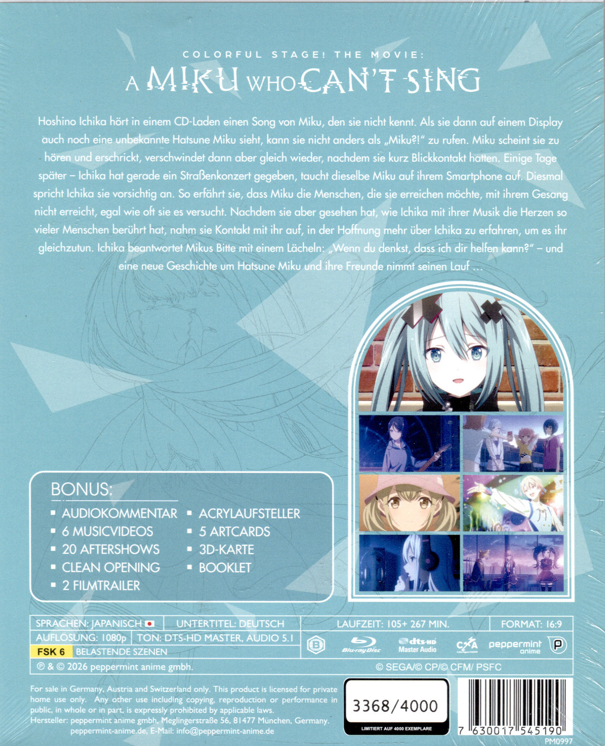 COLORFUL STAGE! The Movie: A Miku Who Can’t Sing  [2 BRs]  (Blu-ray Disc)