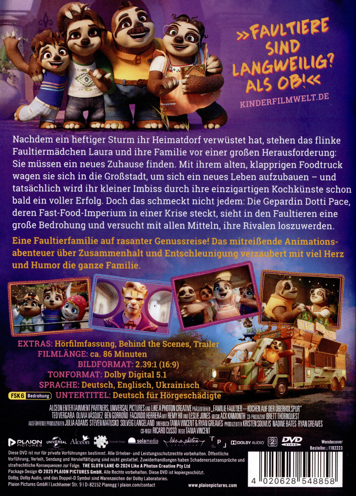 Familie Faultier - Kochen auf der Überholspur  (DVD)