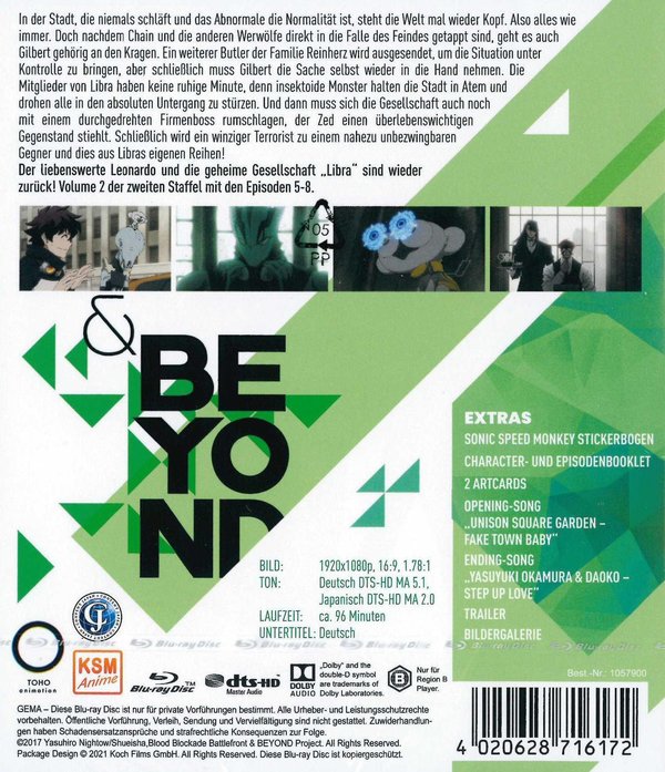 Blood Blockade Battlefront - Staffel 2 - Vol.2 (Ep. 5-8) - Limited Edition  (Blu-ray Disc)