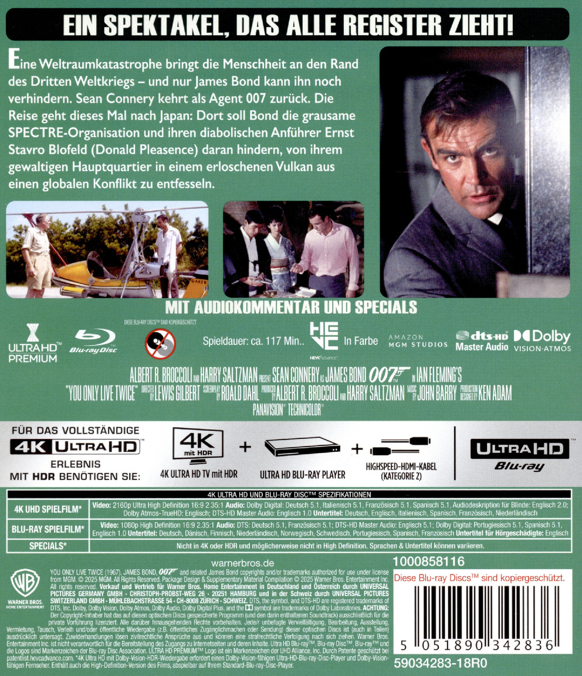 James Bond - Man lebt nur zweimal  (4K Ultra HD) + (Blu-ray)