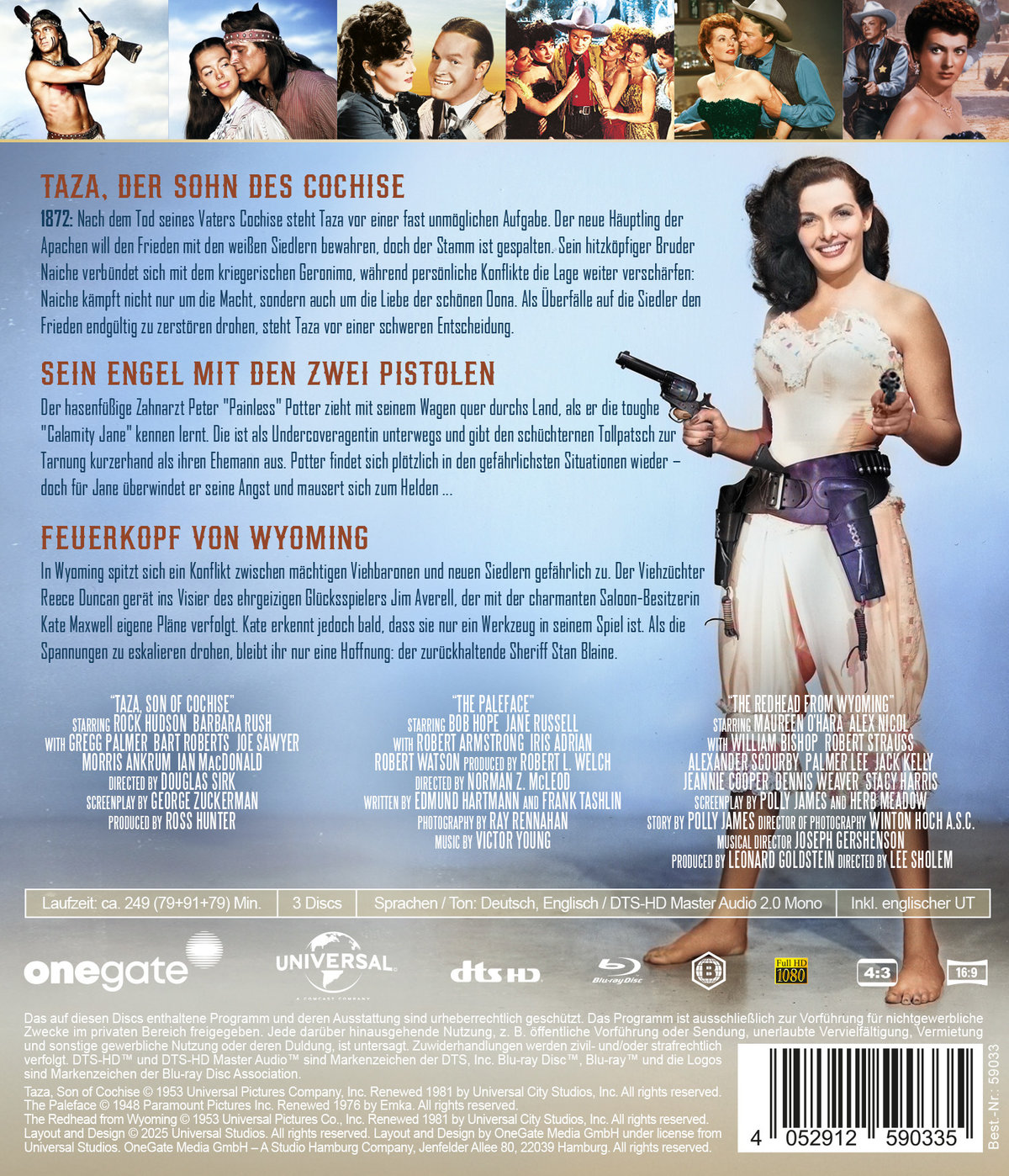Wild West Edition: Taza, der Sohn des Cochise / Sein Engel mit den zwei Pistolen / Feuerkopf von Wyoming  [3 BRs]  (Blu-ray Disc)