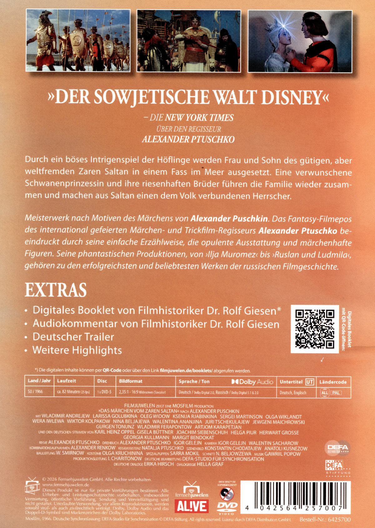 Das Märchen vom Zaren Saltan (DEFA Filmjuwelen)  (DVD)