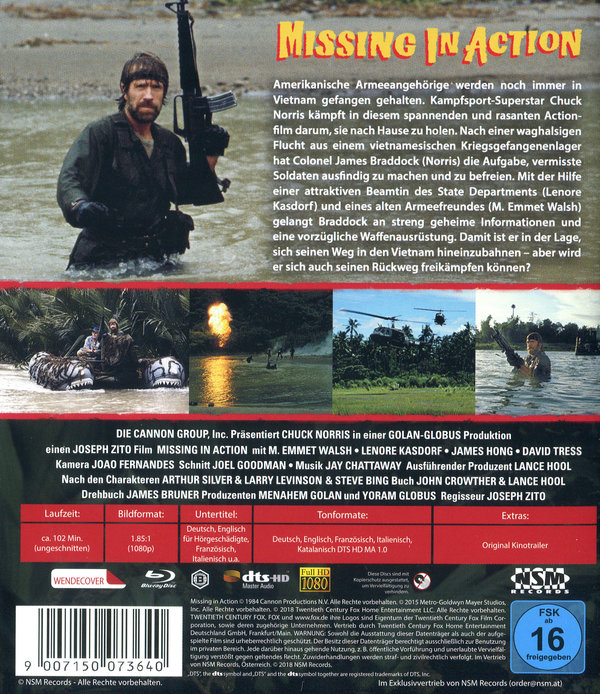 Missing in Action 1 - Uncut Edition (blu-ray)