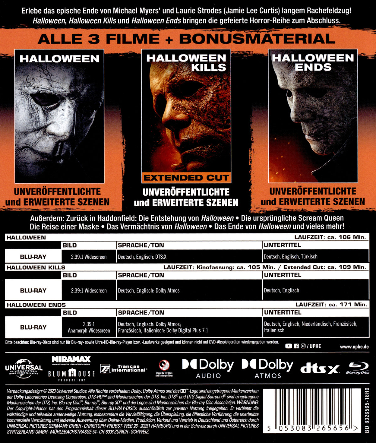 Halloween Trilogy (blu-ray)