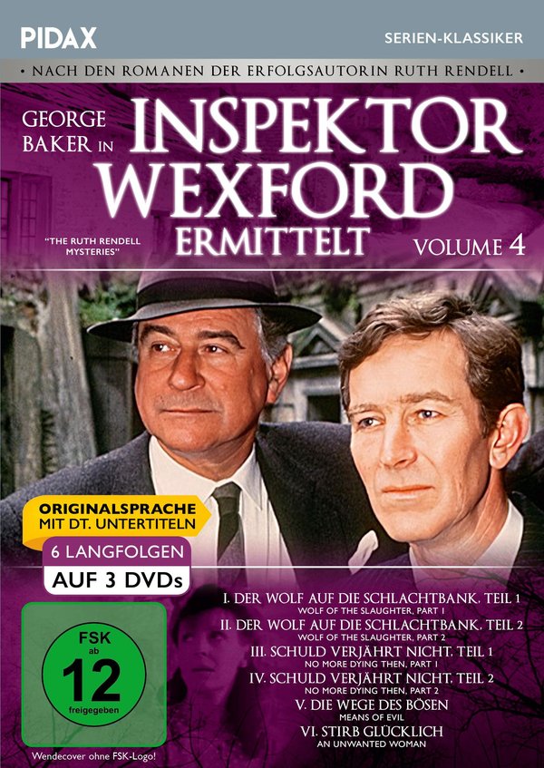 Inspektor Wexford ermittelt, Vol. 4 (The Ruth Rendell Mysteries) / Weitere sechs spannende Langfolgen der legendären Krimiserie in Originalfassung mit deutschen Untertiteln (Pidax Serien-Klassiker)  [3 DVDs]  (DVD)